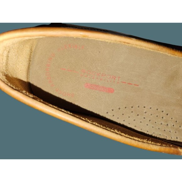 Rockport Cruise Venetian Leather  Slip On Loafers Men Size 9.5 Made in Brazil - Picture 11 of 11